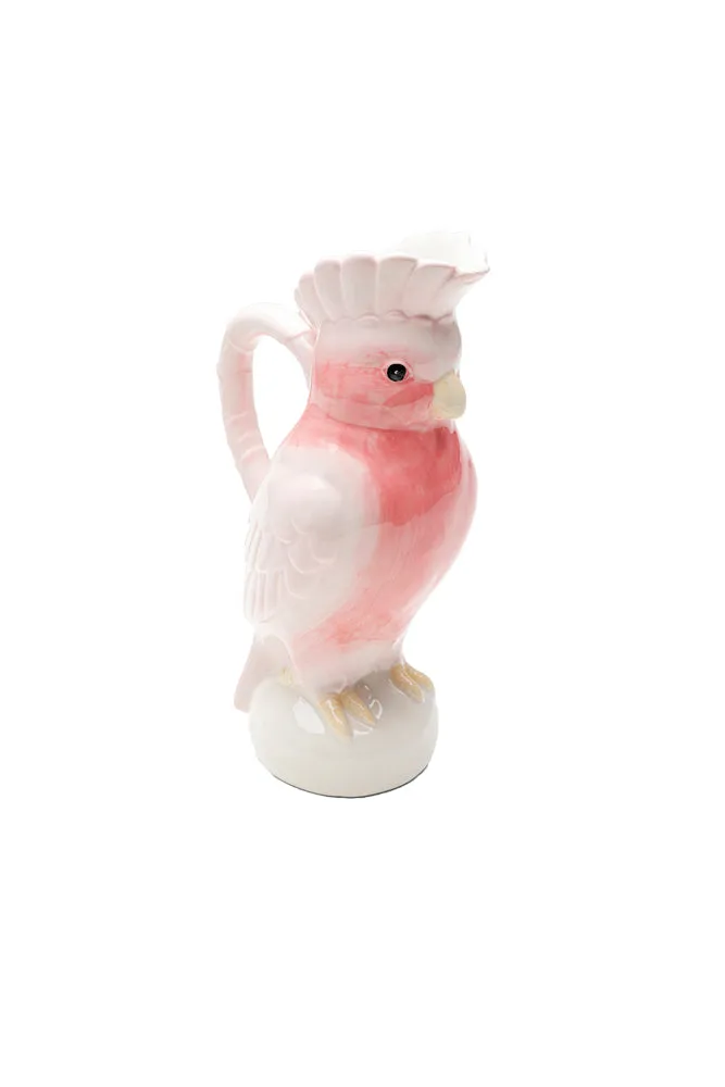 Pink Cockatoo Carafe Jug