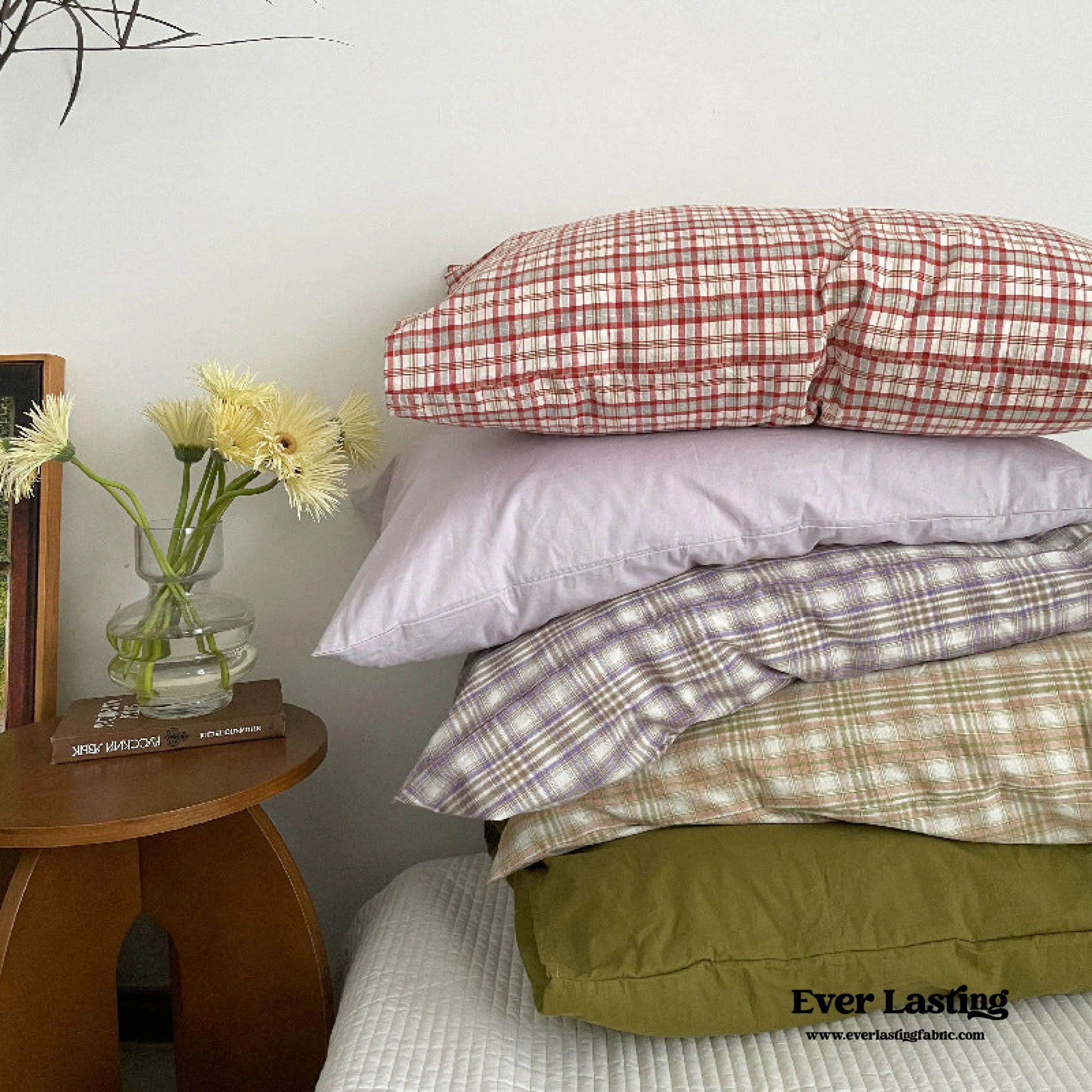 Plaid Pillowcases / Olive Green