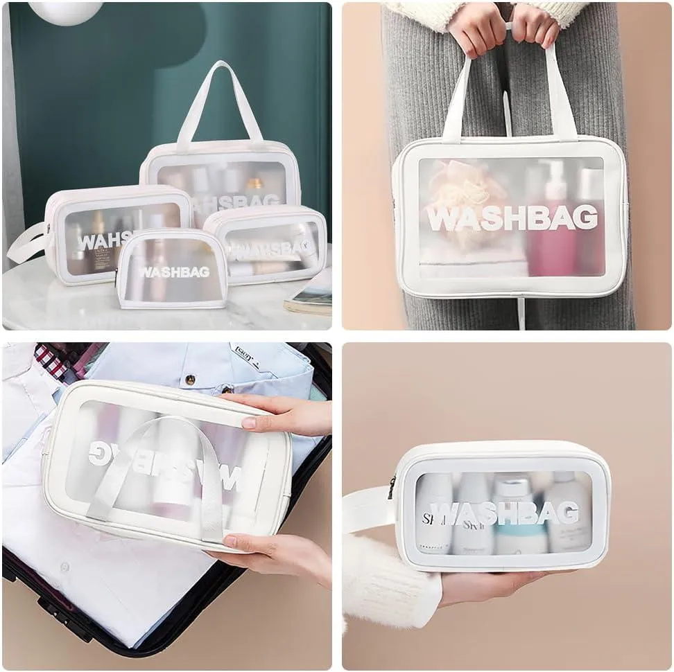 Portable Makeup Organizer Bag WASHBAG-White Large(SA2405-121)