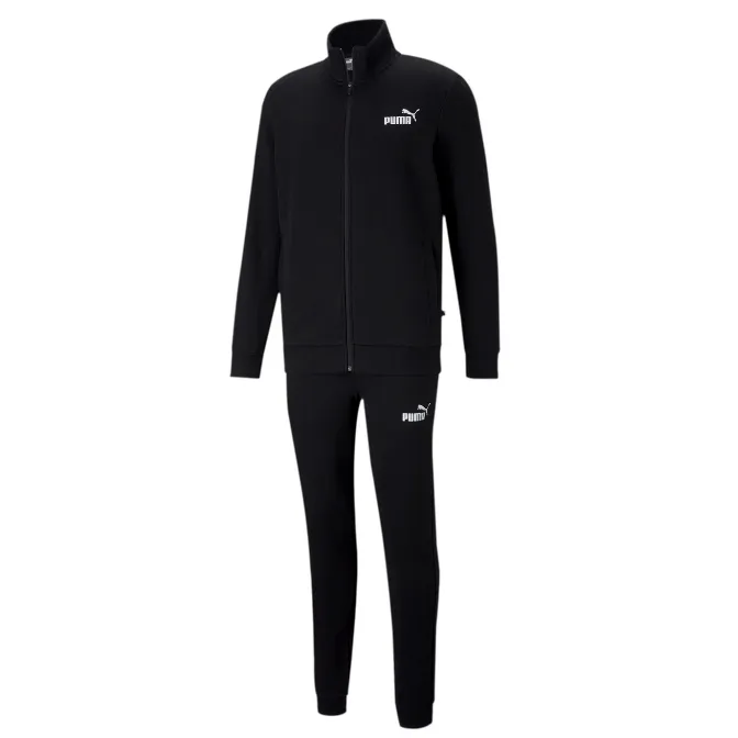 Puma men's cotton tracksuit with zip Clean Sweat Suit FL 585841 01 black