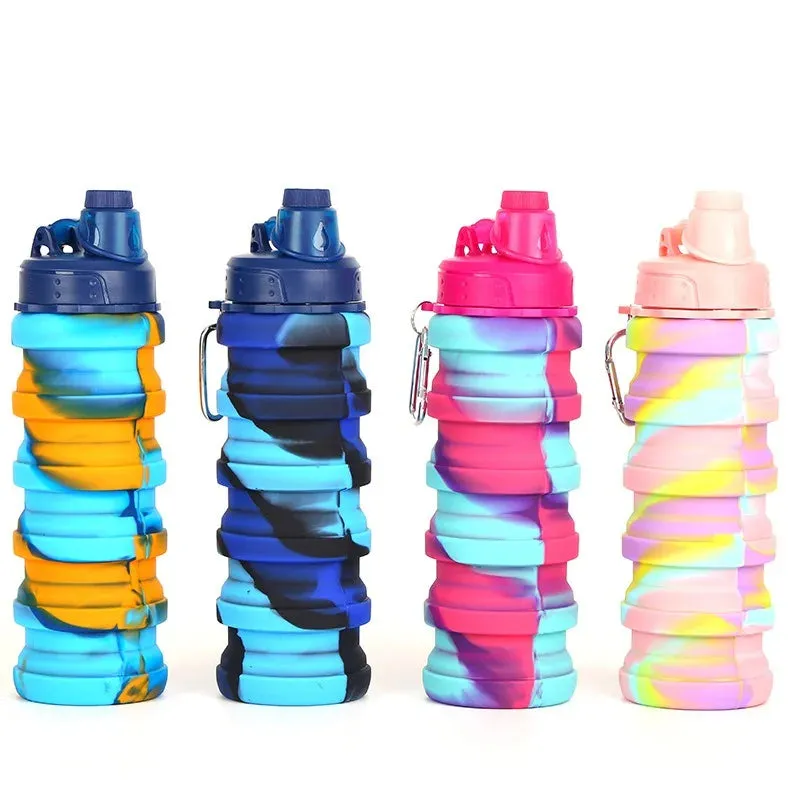 Silicone Sports Retractable Water Bottle