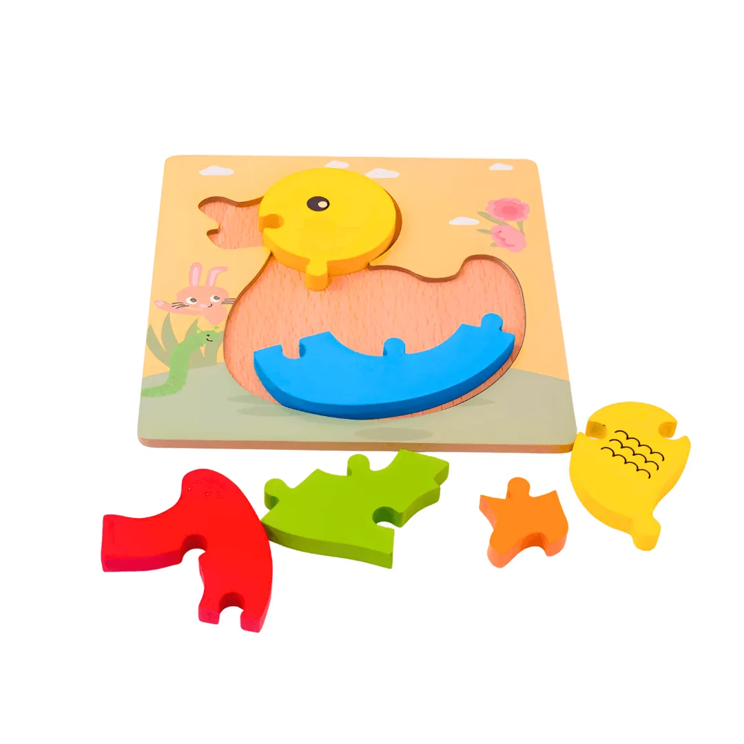 Small Puzzle in A Frame Board Educational & Learning Toy | Puzzle Board-Duck (S)