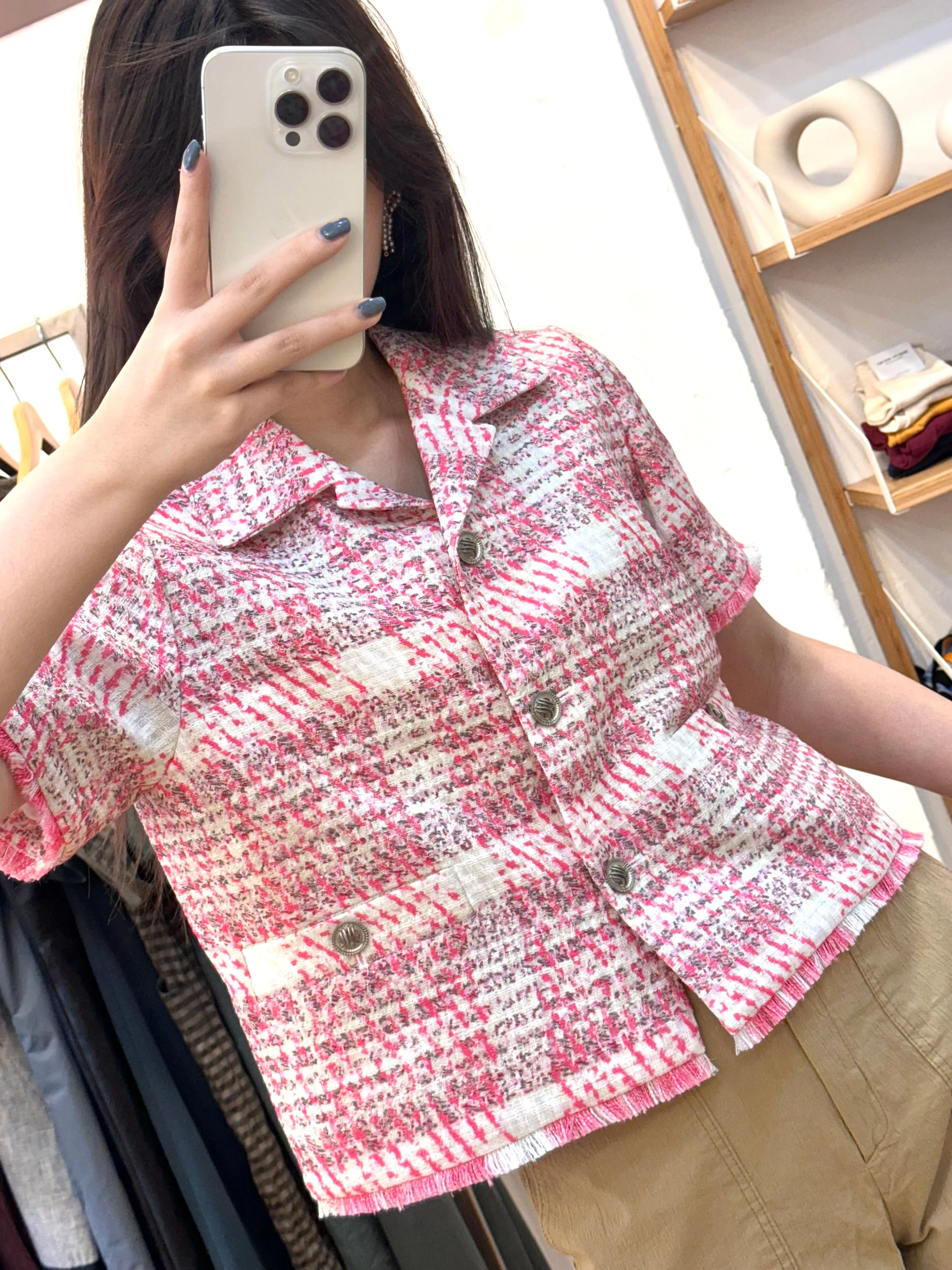 Spring Tweed Top