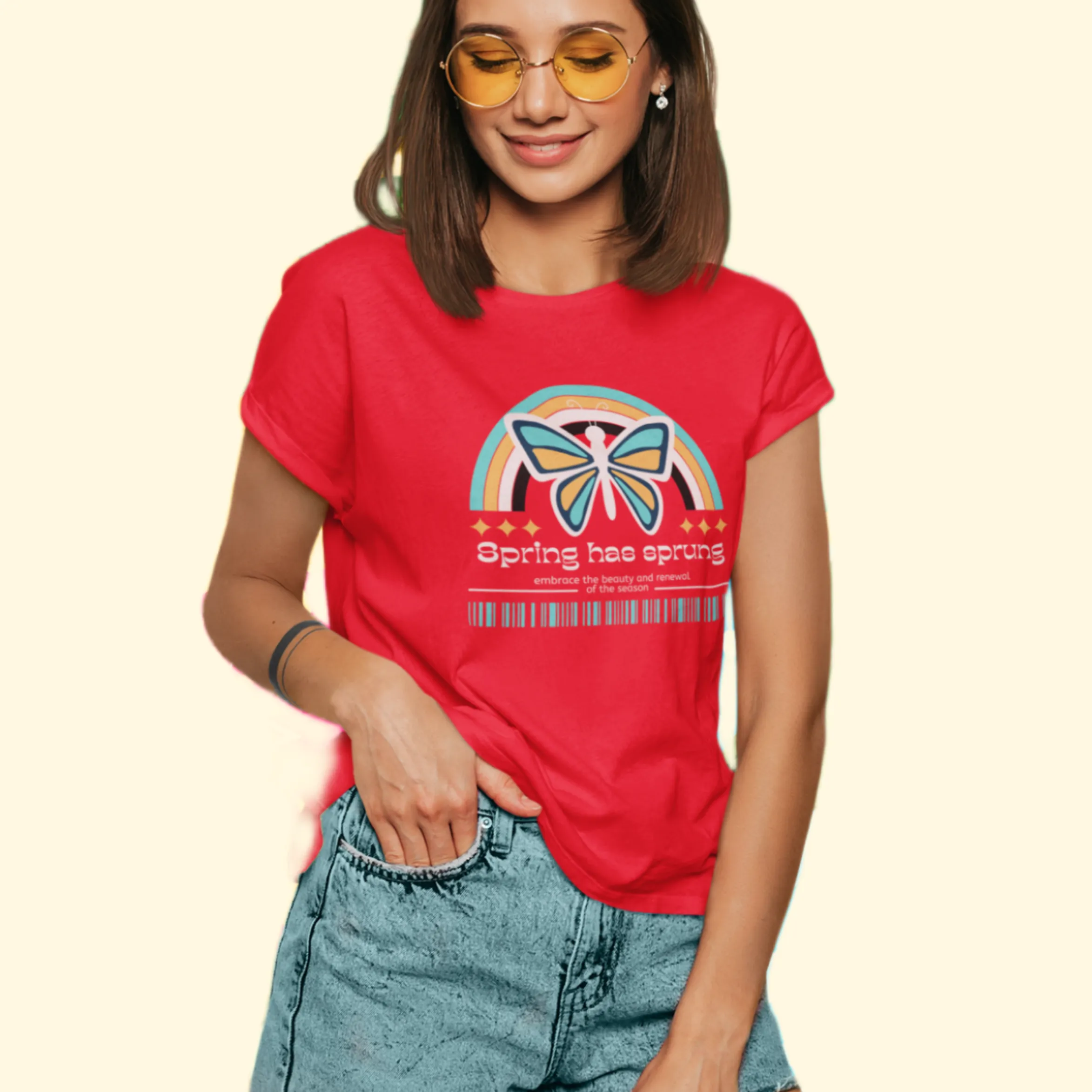 Spring Vibes T Shirt for Women D21