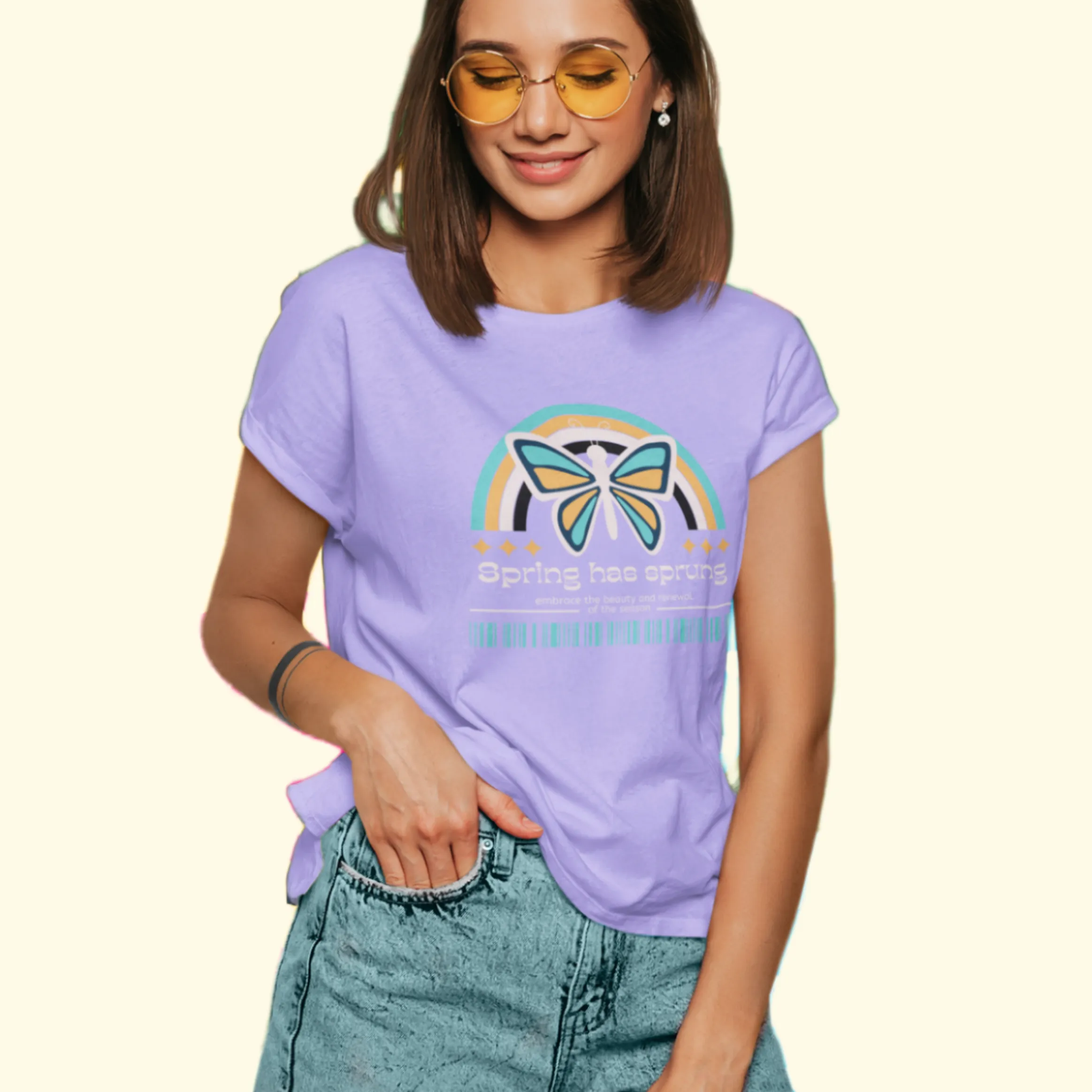 Spring Vibes T Shirt for Women D21