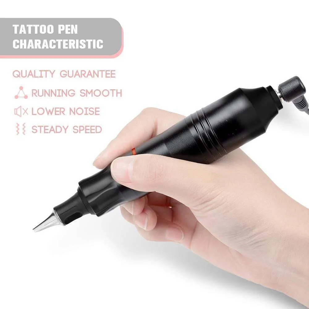 Tattoo Kits Tattoo Machine Set Complete Beginner Tattoo Pen Machine Kit Stick And Poke Pigments For Permanent Makeup Accessories