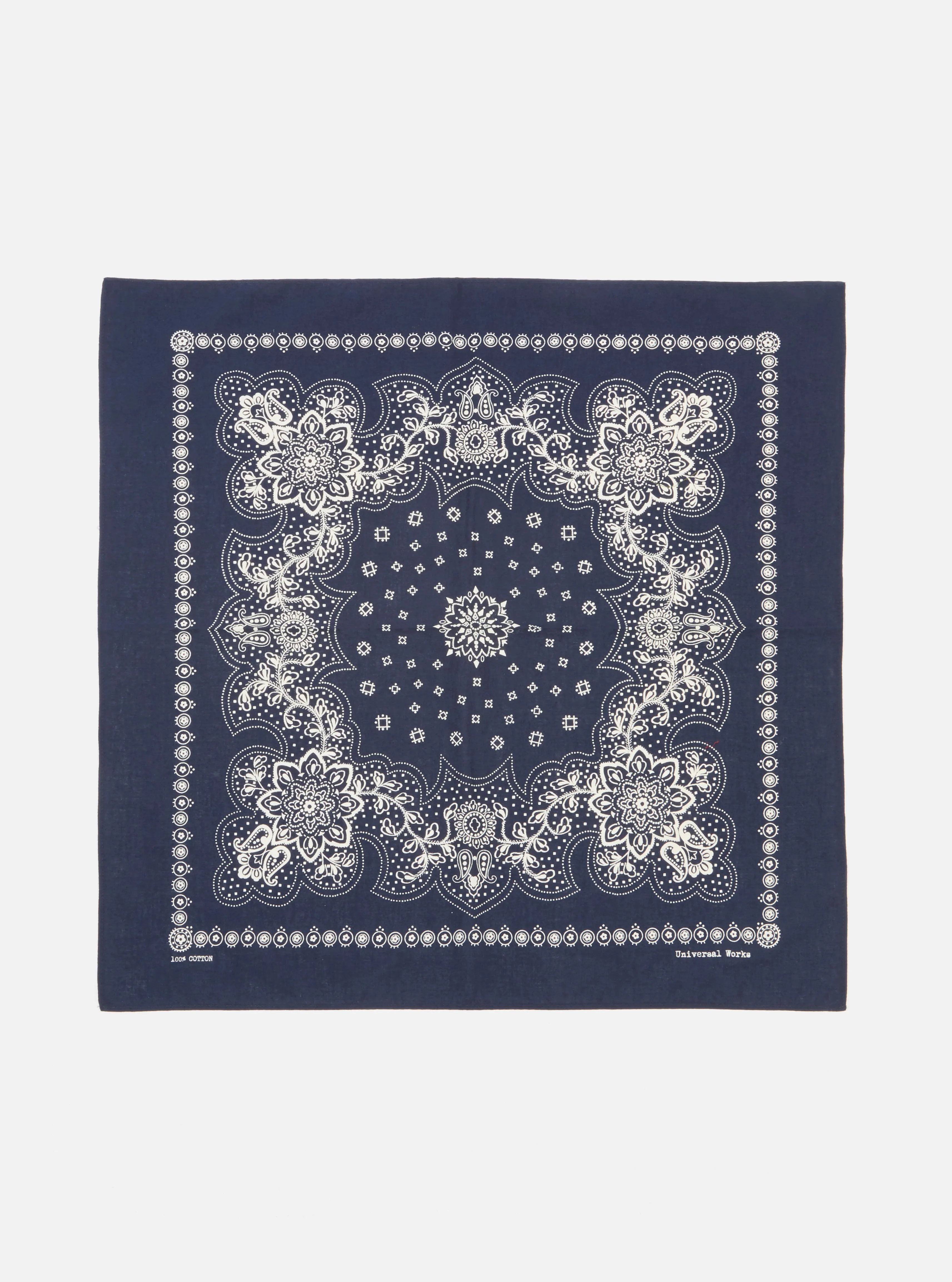 Universal Works Neckerchief in Navy Classic Bandana