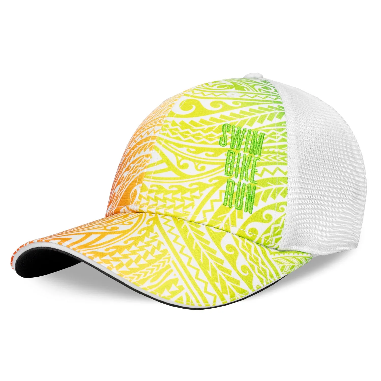 White Tribal SBR 6 Panel Trucker Hat