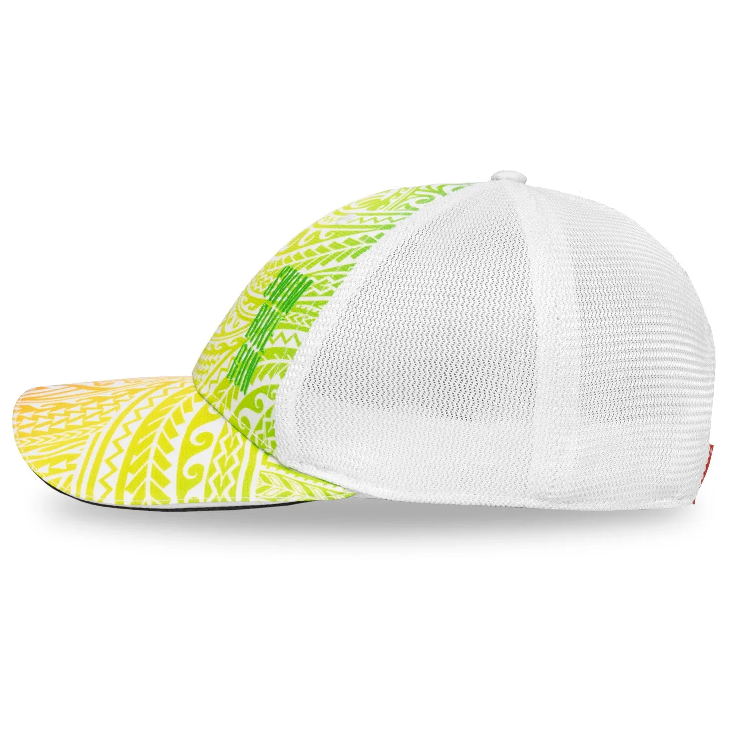 White Tribal SBR 6 Panel Trucker Hat