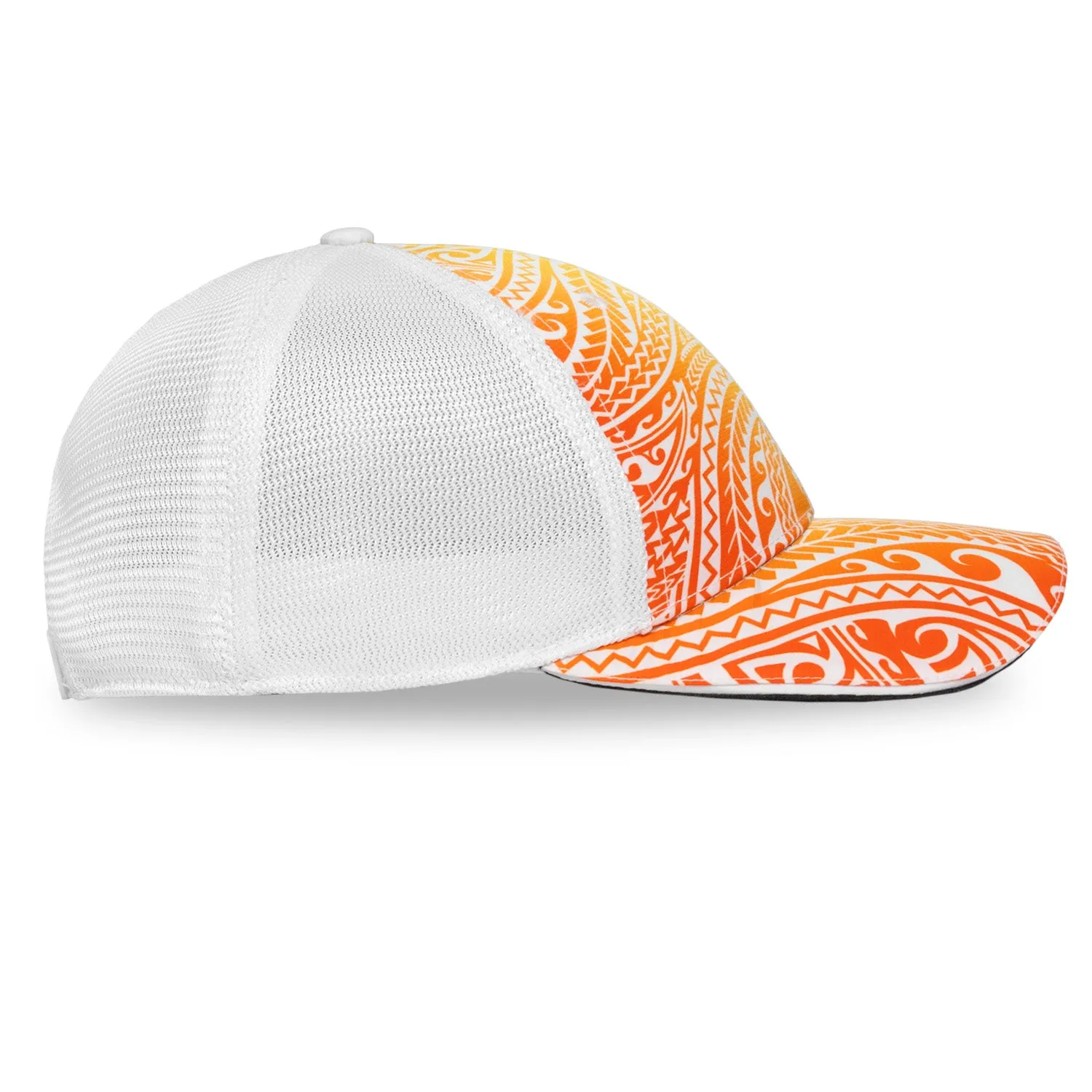 White Tribal SBR 6 Panel Trucker Hat